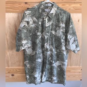 Pierre Cardin tropical pineapple beachy novelty shirt size L
